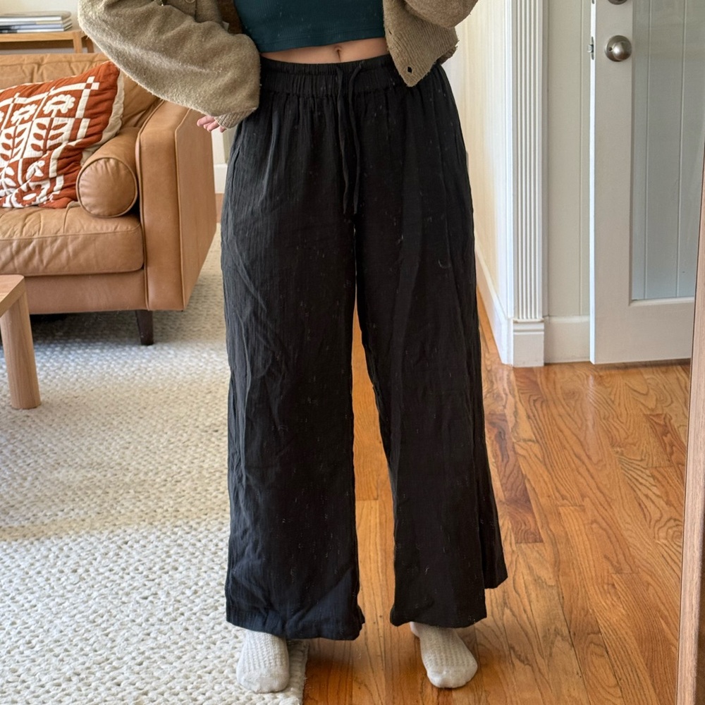 Women's charcoal grey Wide-Leg Pants